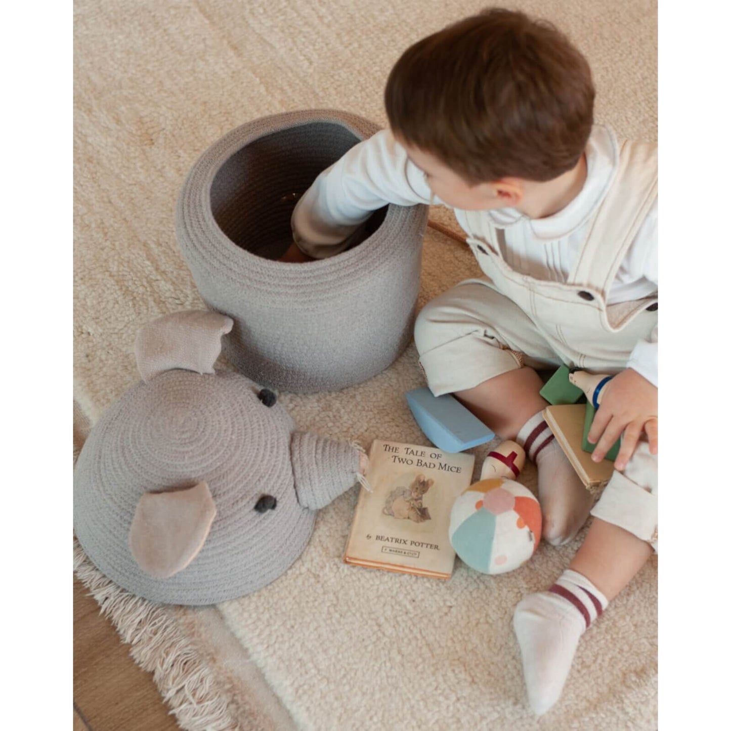 Lorena Canals - Korb Ratte "Renata The Rat" Grau 30cm