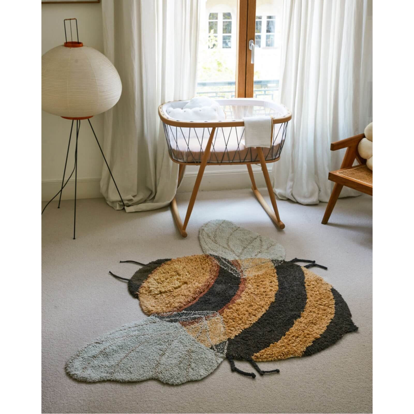 Lorena Canals - Kinderteppich Biene "Bee" 150cm Waschbar