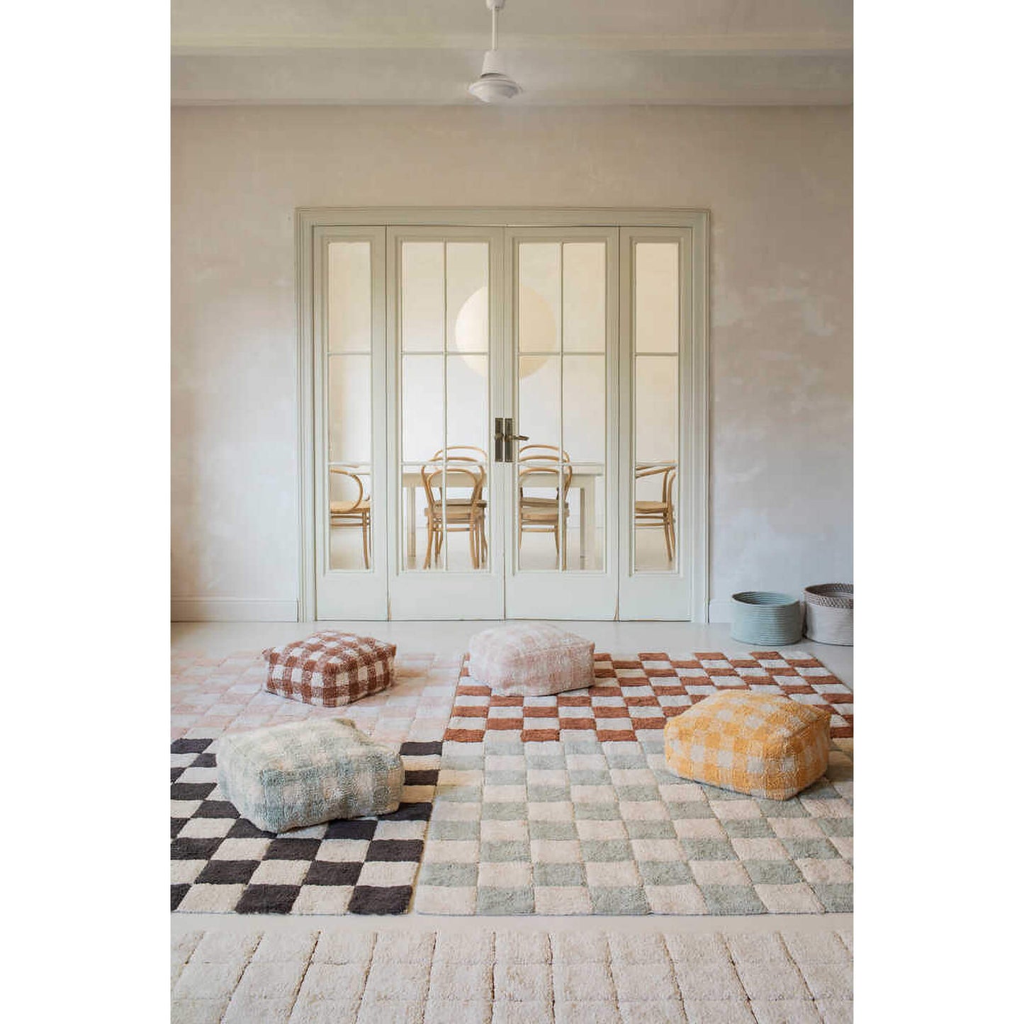 TEPPICH KARO TOFFEE 120 x 160 CM, WASCHBAR