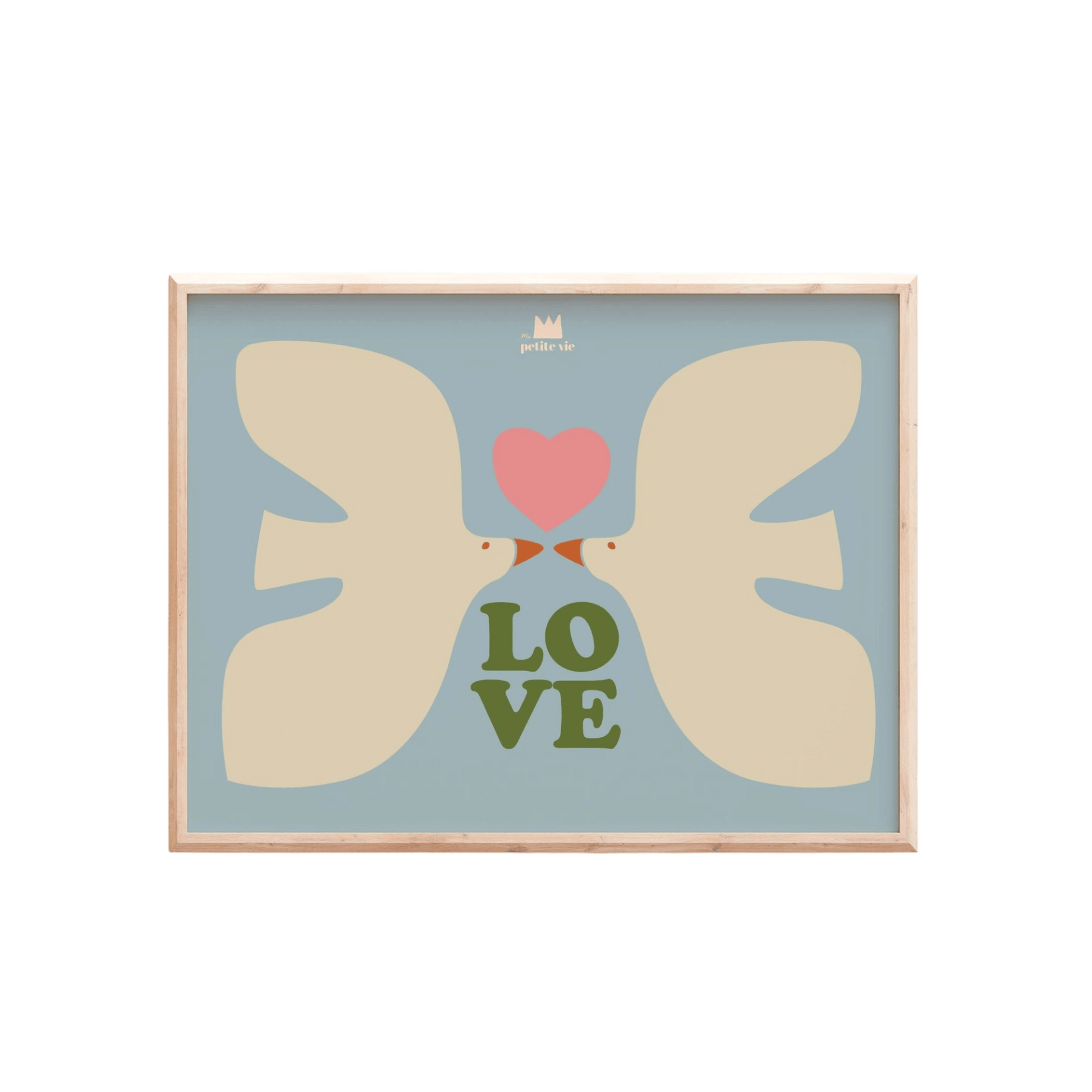 Ma Petite Vie – Design Poster "Birds of Love" 30×40 cm, Kinderzimmer