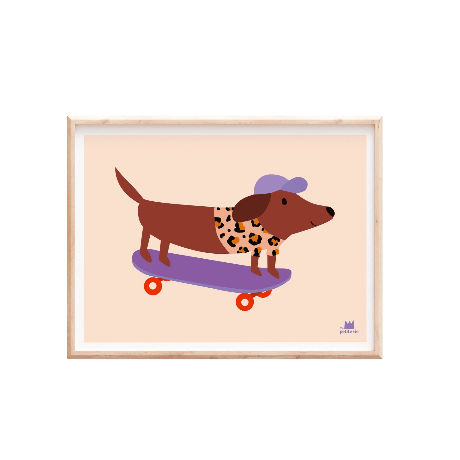 Ma Petite Vie – Design Poster "Skater Dog Cap" 30×40 cm, Kinderzimmer