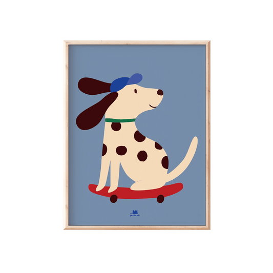 Ma Petite Vie – Design Poster "Dalmatian Skateboard" 30×40 cm