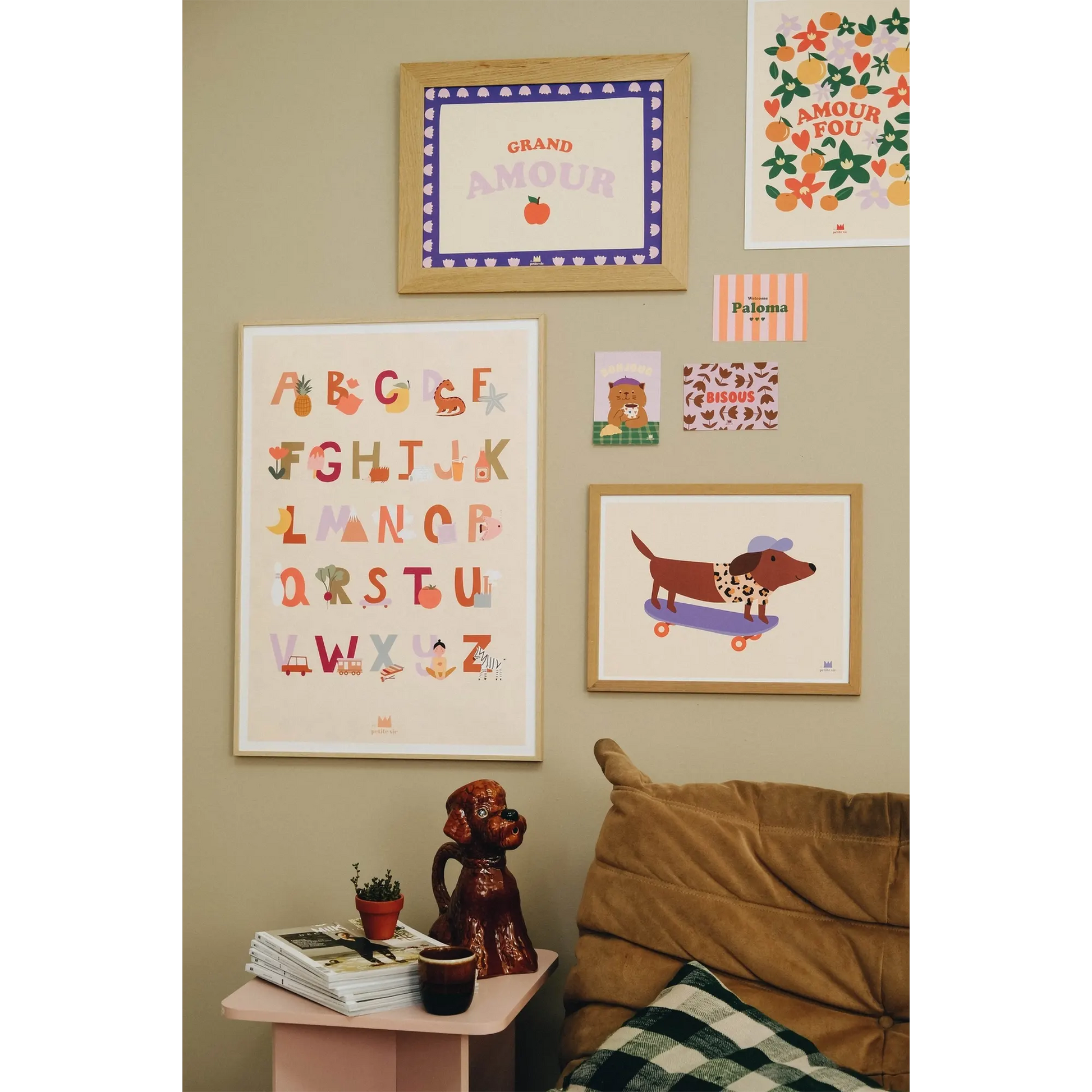 Ma Petite Vie – Design Poster "Skater Dog Cap" 30×40 cm, Kinderzimmer