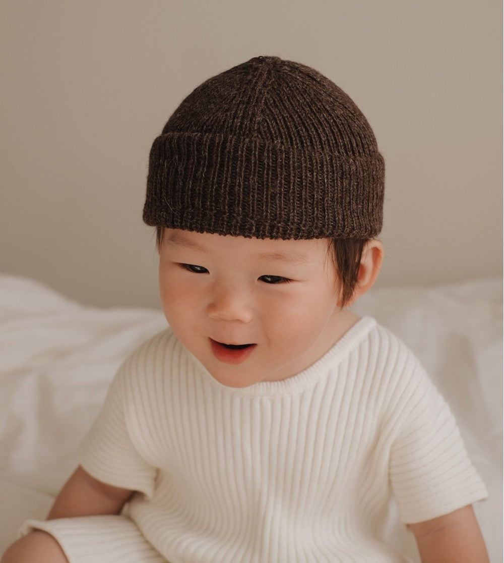 Main Sauvage - Babymütze "Beanie Dark Mocha", Mütze für Baby