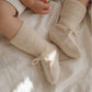 Main Sauvage - Babyschuhe "Ecru", Babysocken, Strickschuhe Baby