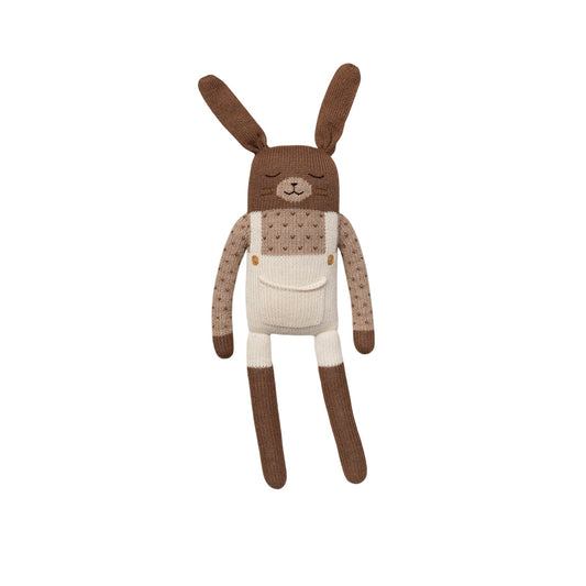 Main Sauvage - Kuscheltier "Large Bunny - Ecru Overalls"