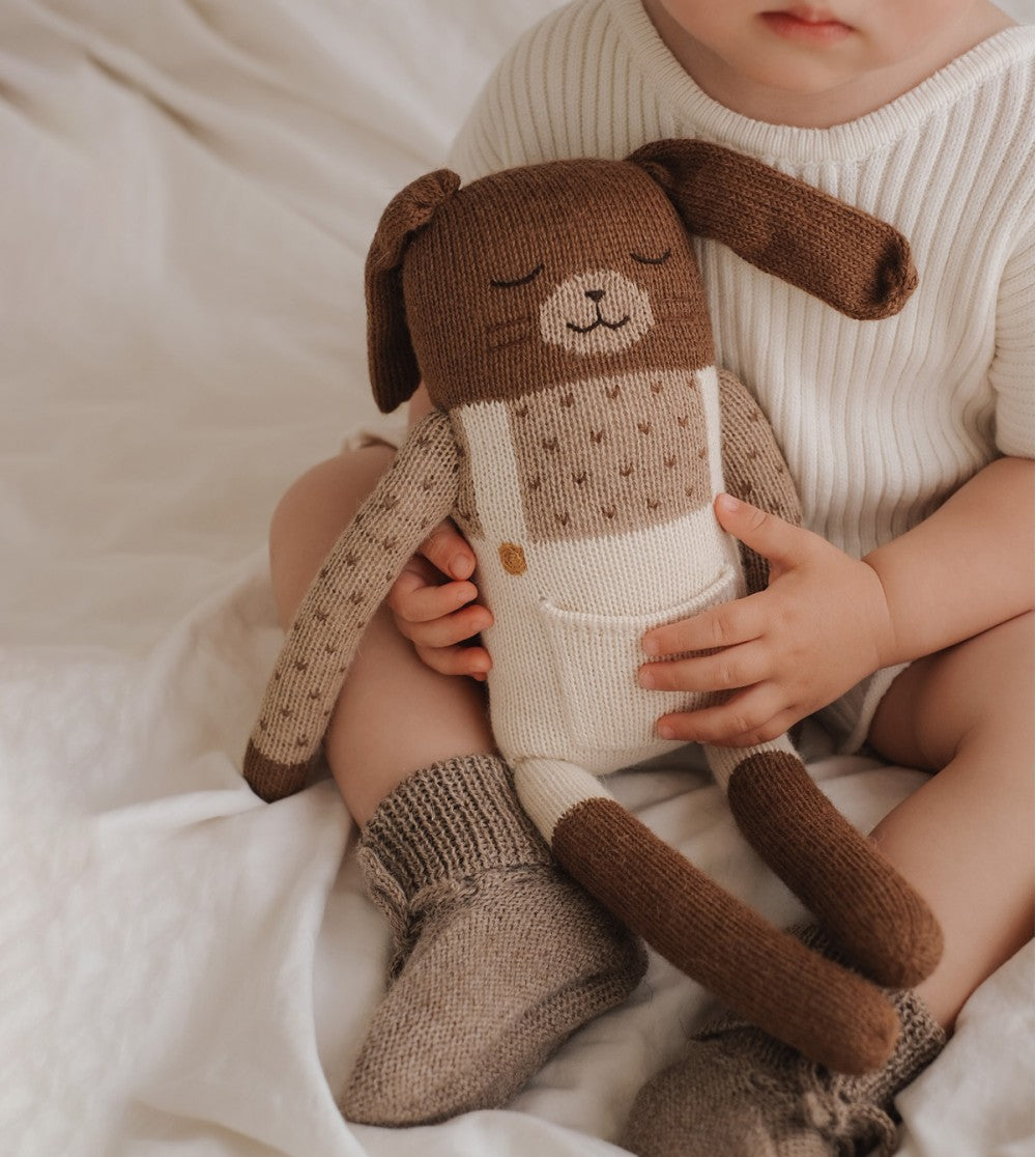 Main Sauvage - Kuscheltier "Large Bunny - Ecru Overalls"