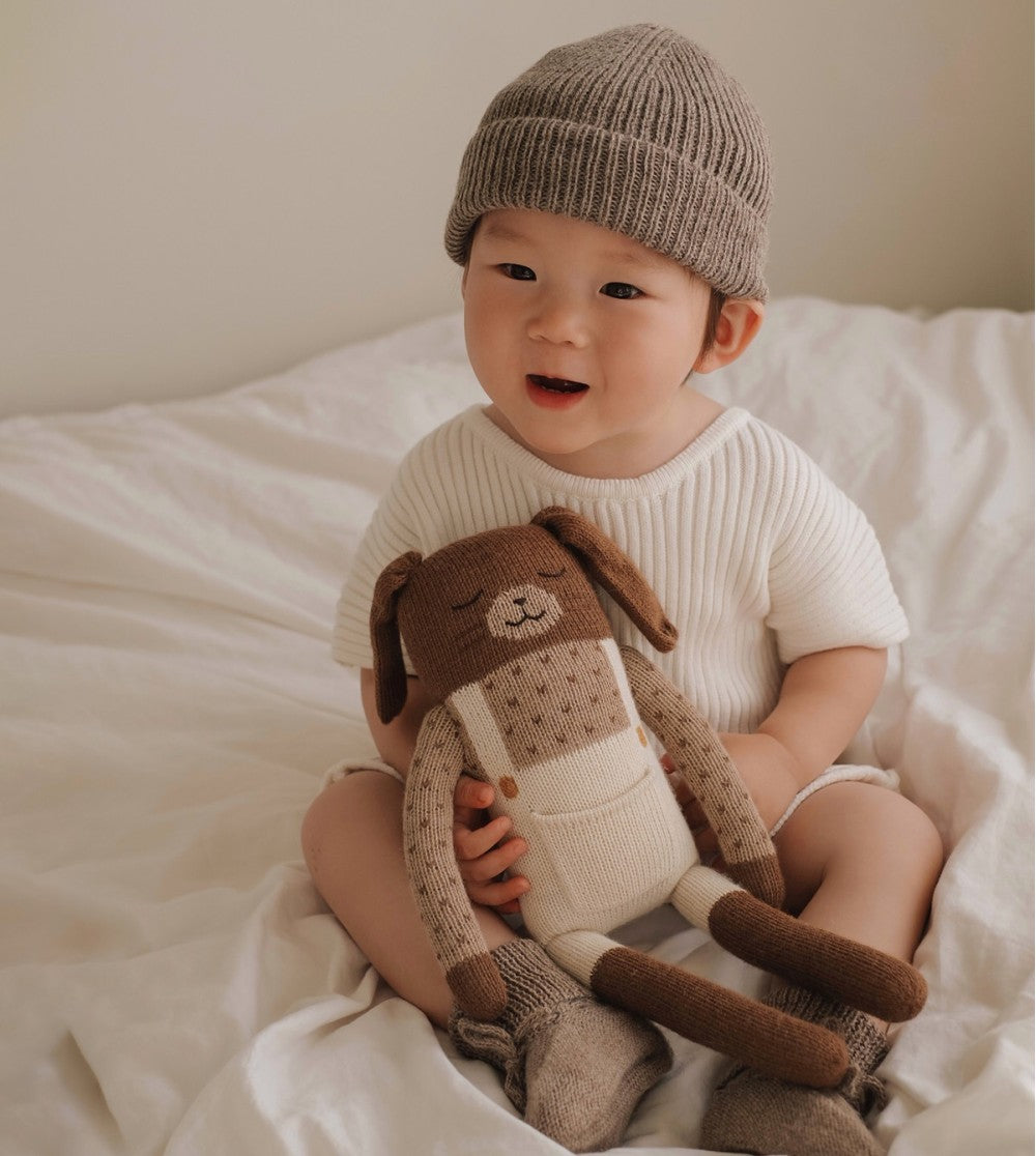 Main Sauvage - Kuscheltier "Large Bunny - Ecru Overalls"