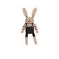 KUSCHELTIER BUNNY - BLACK OVERALLS