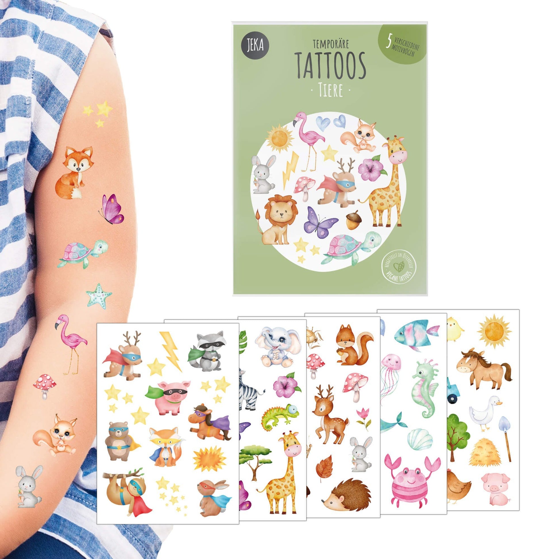 Mal Mich Bunt - Kindertattoo Set Tiere
