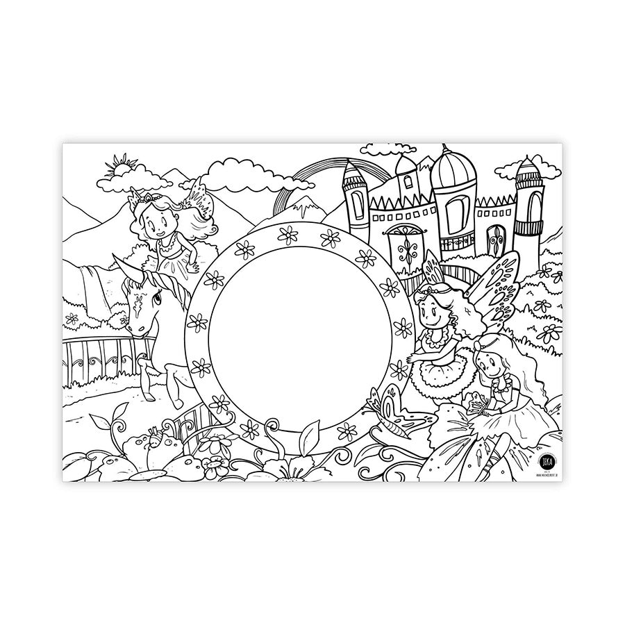 Mal Mich Bunt - 12 Platzsets Mix - Prinzessin, Bauernhof & Weltall