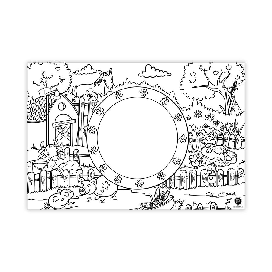 Mal Mich Bunt - 12 Platzsets Mix - Prinzessin, Bauernhof & Weltall
