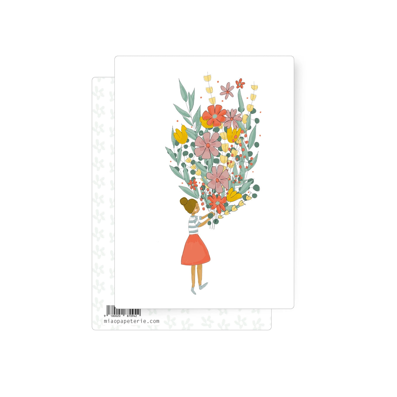 Miao Papeterie – Postkarte "Blumen", nachhaltig & hochwertig