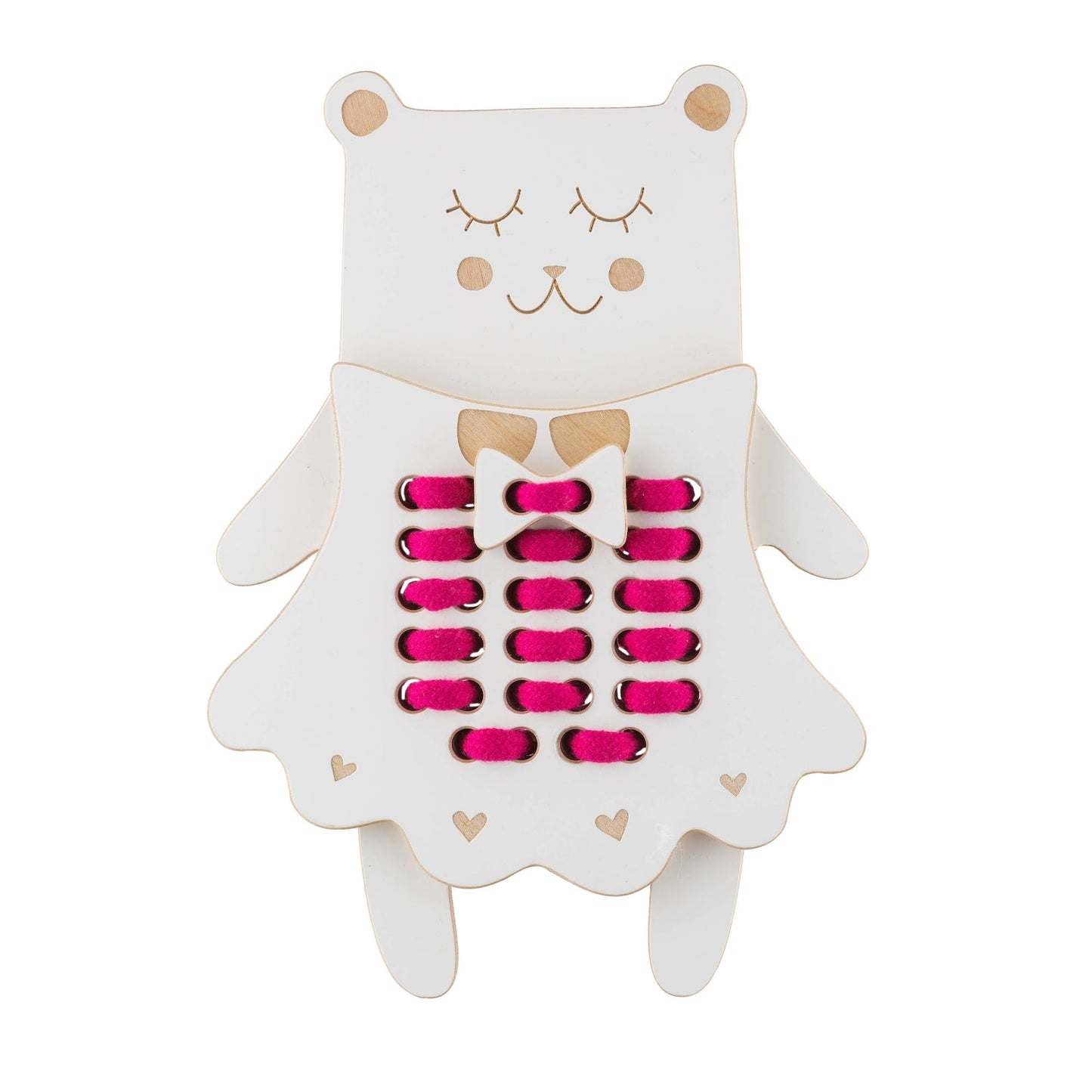 Milin - Fädelspiel Mrs. Teddybär