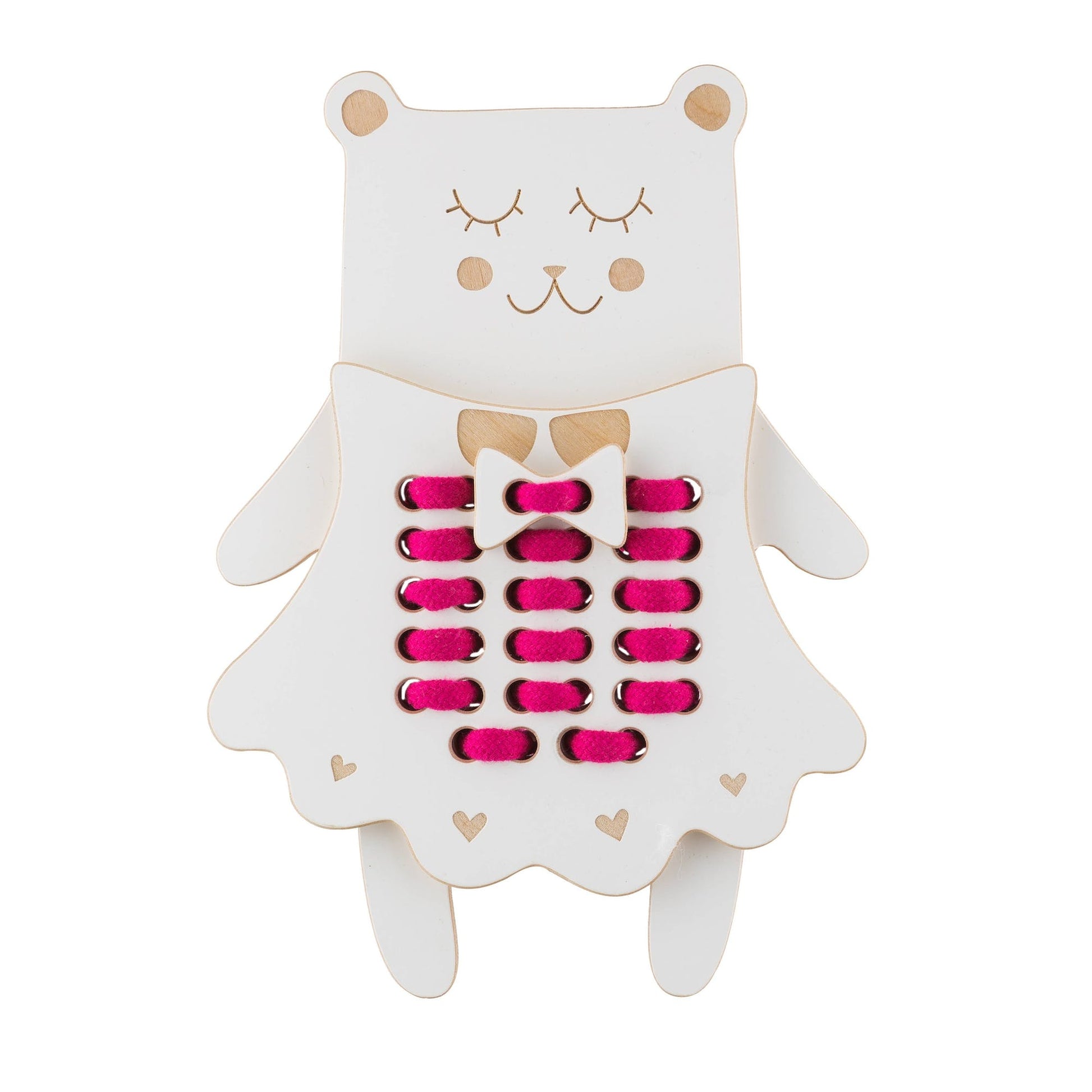 Milin - Fädelspiel Mrs. Teddybär