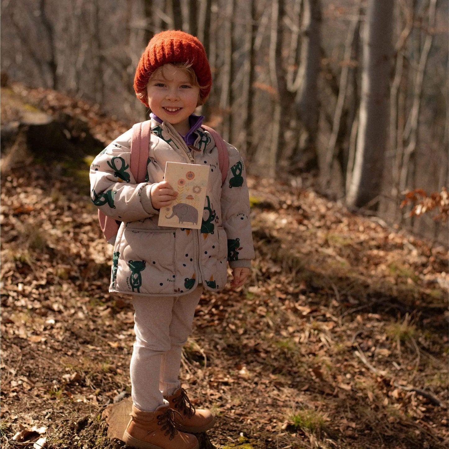 Milin – Holzkarte aus Naturholz, Postkarte & Grußkarte handgefertigt