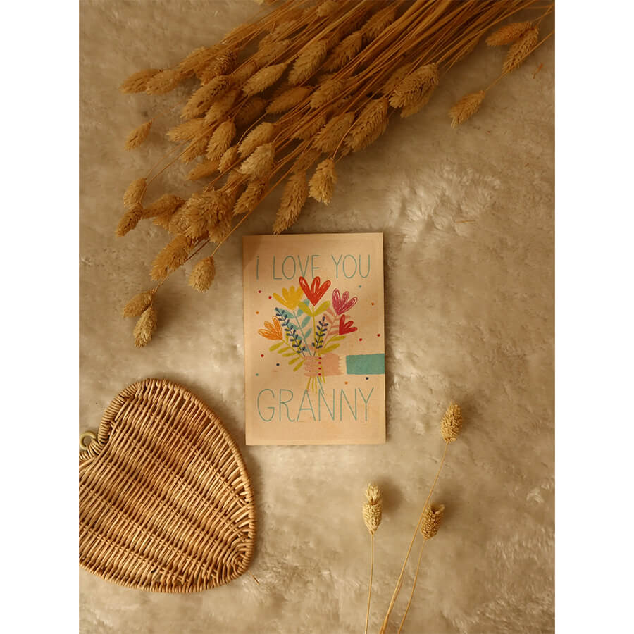 Milin – Holzkarte aus Naturholz, Postkarte & Grußkarte handgefertigt