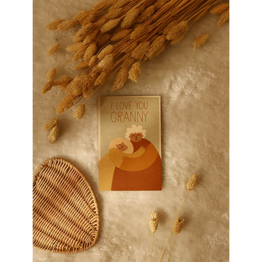 Milin – Holzkarte aus Naturholz, Postkarte & Grußkarte handgefertigt