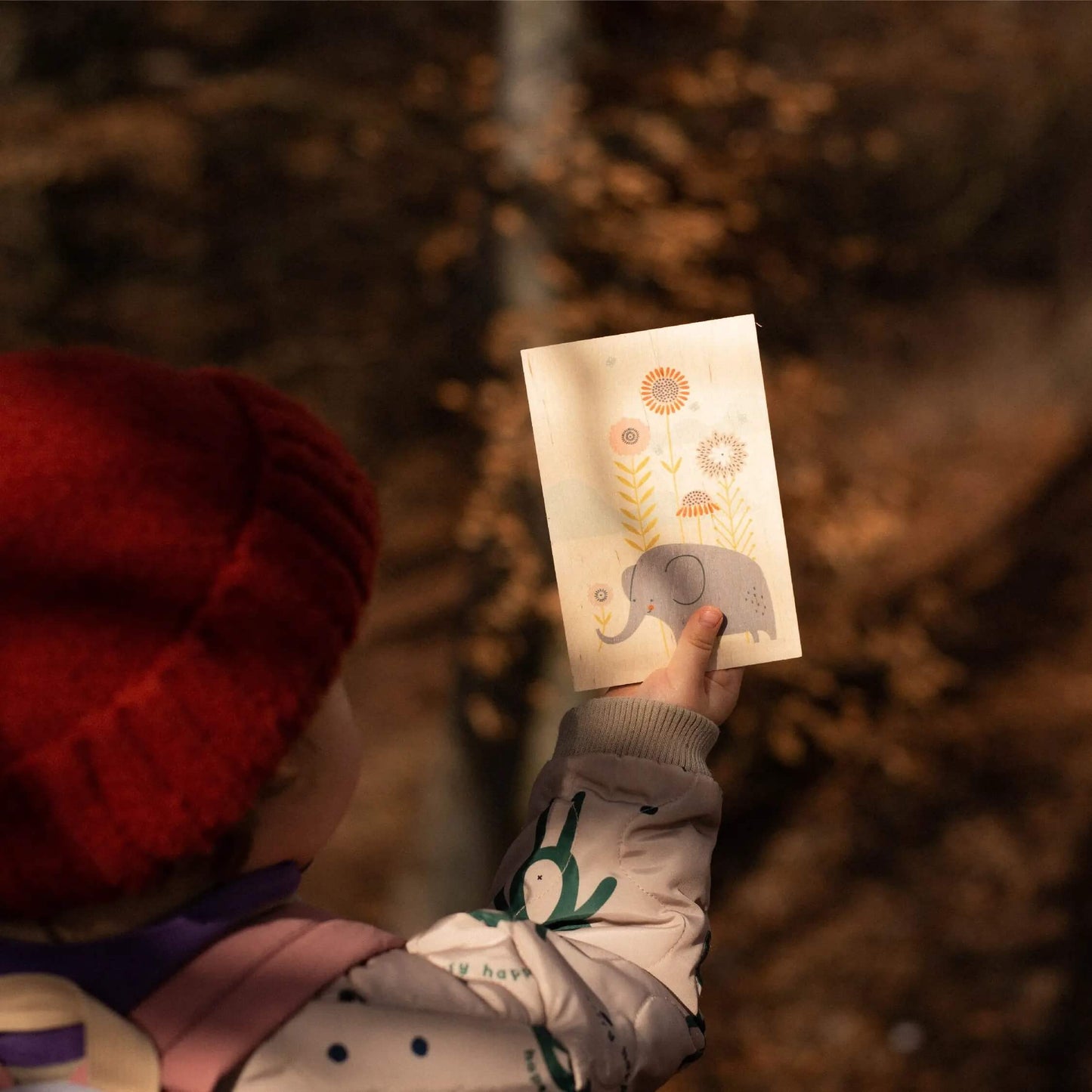 Milin – Holzkarte aus Naturholz, Postkarte & Grußkarte handgefertigt