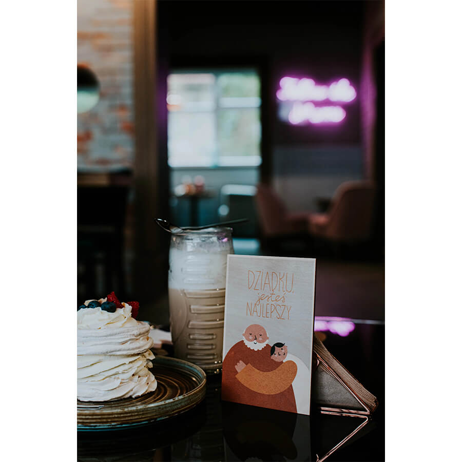 Milin – Holzkarte aus Naturholz, Postkarte & Grußkarte handgefertigt