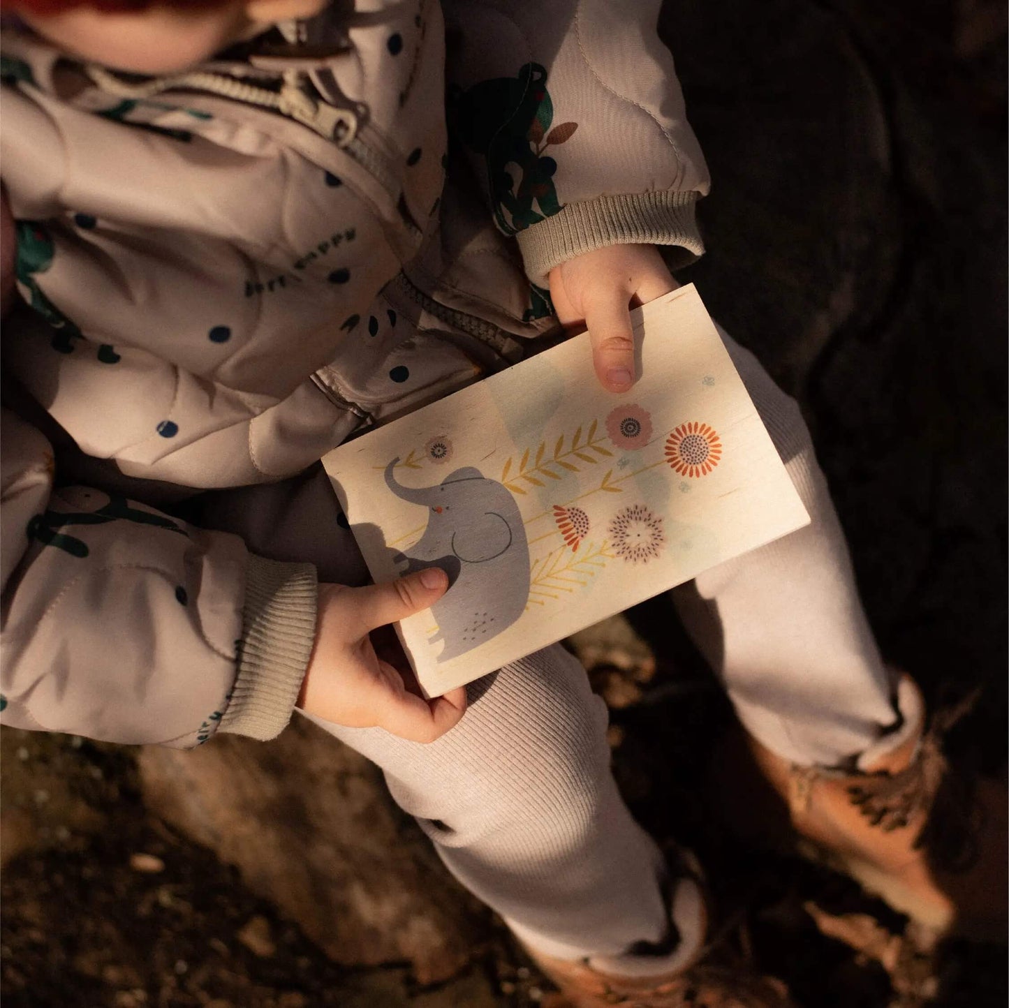 Milin – Holzkarte aus Naturholz, Postkarte & Grußkarte handgefertigt