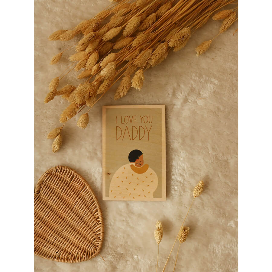 Milin – Holzkarte aus Naturholz, Postkarte & Grußkarte handgefertigt