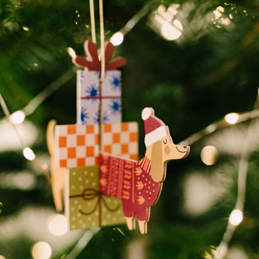 Milin – Weihnachtsanhänger aus Holz, handgefertigter Weihnachtsschmuck