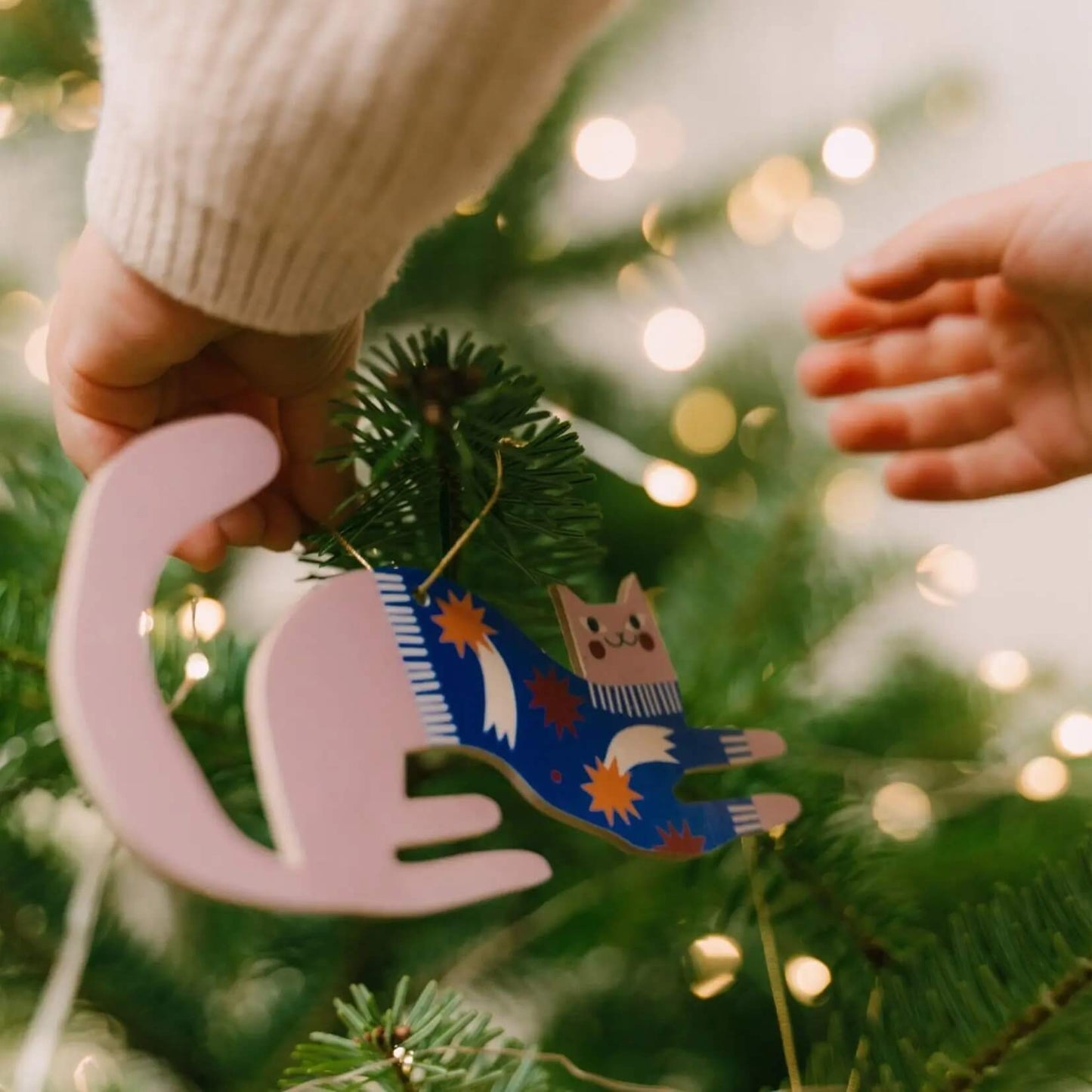 Milin – Weihnachtsanhänger aus Holz, handgefertigter Weihnachtsschmuck