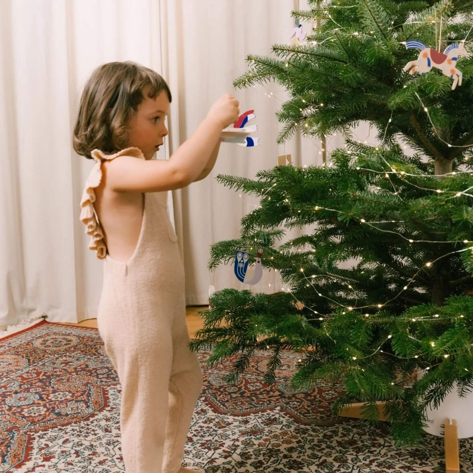 Milin – Weihnachtsanhänger aus Holz, handgefertigter Weihnachtsschmuck