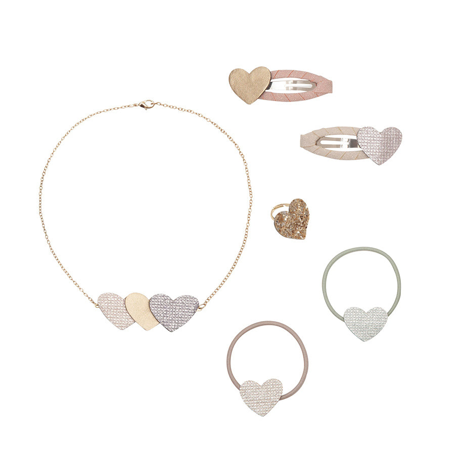 Mimi & Lula - Schmuckset mit Haarspangen, Haargummis, Halskette, Ring