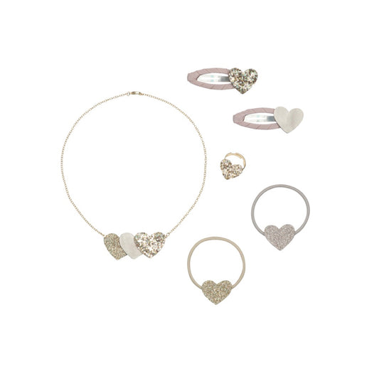 Mimi & Lula - Schmuckset mit Haarspangen, Haargummis, Halskette, Ring