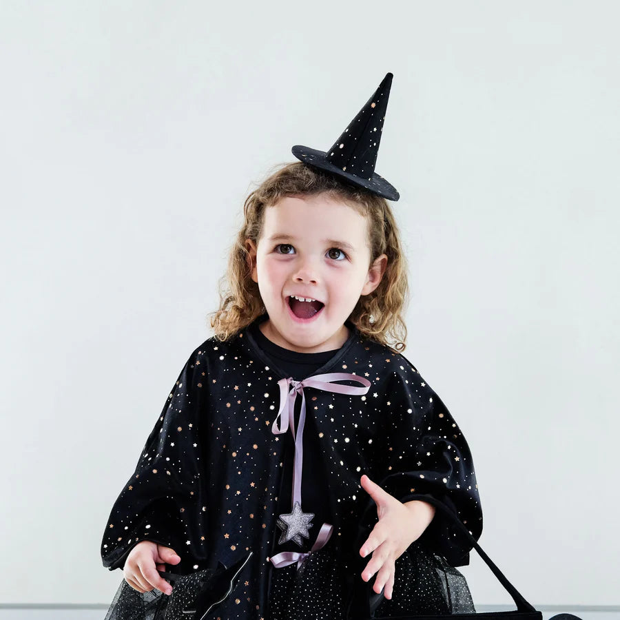 Mimi & Lula - Haarreif / Mini Hexenhut für Kinder "Raven Witch Hat"