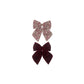 Mimi & Lula - Haarspangen "Agnes Oversize Bow - Burgundy", 2er Set