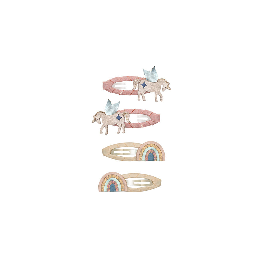 Mimi & Lula - Haarspangen "Unicorn & Rainbow", 4er Set