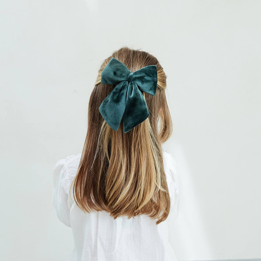 Mimi & Lula - Haarspangen "Agnes Oversize Bow - Teal", 2er Set