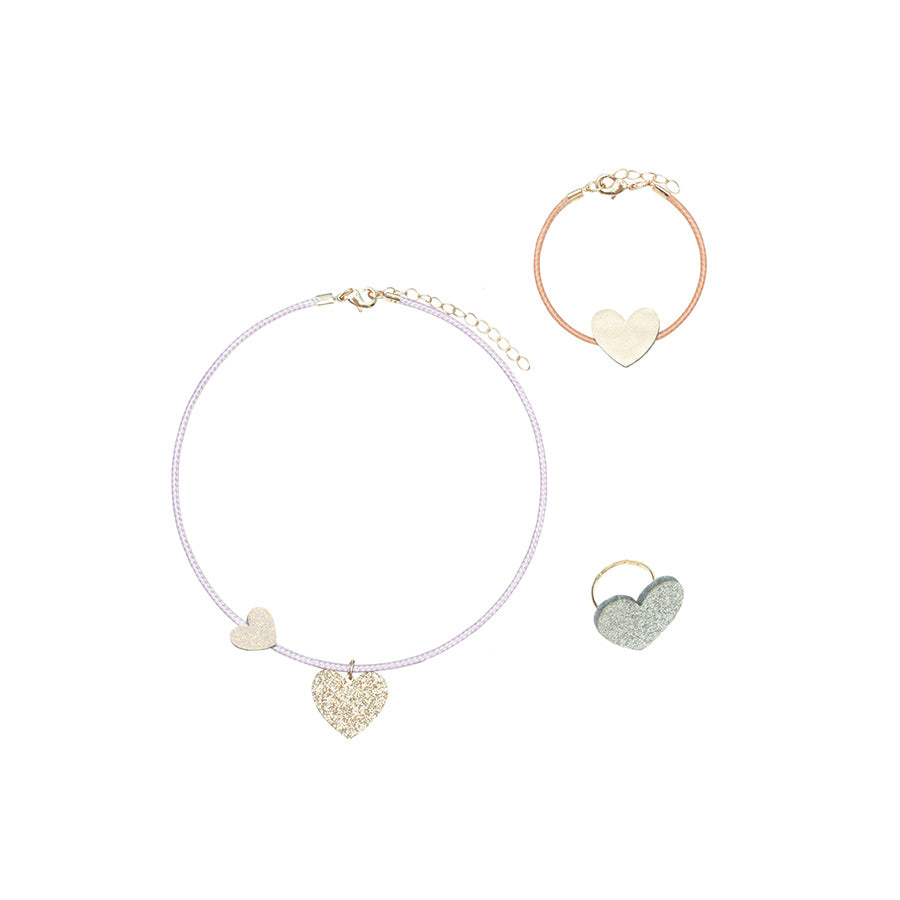 Mimi & Lula - Schmuck-Set "Heart", 3 tlg. 