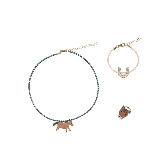 Mimi & Lula - Schmuck-Set "Horse", Halskette, Ring, Armband