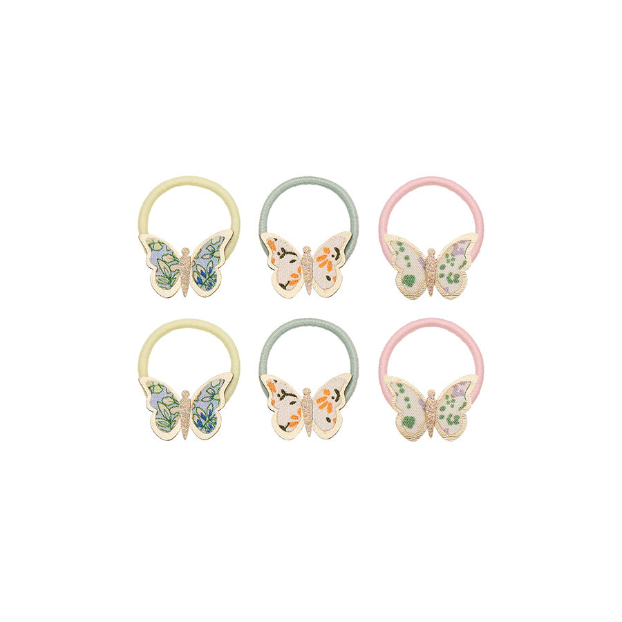 Mimi & Lula - Haargummis "Floral Butterfly", 6er Set