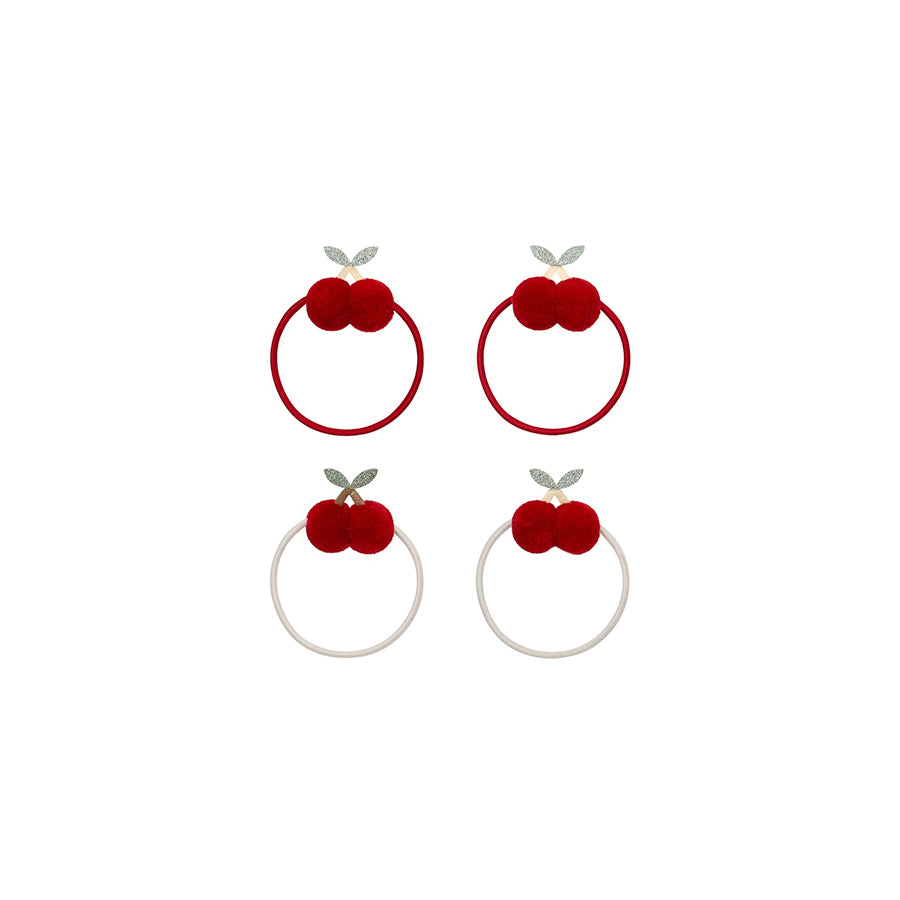 Mimi & Lula - Haargummis "Pom Pom Cherries", 4er Set