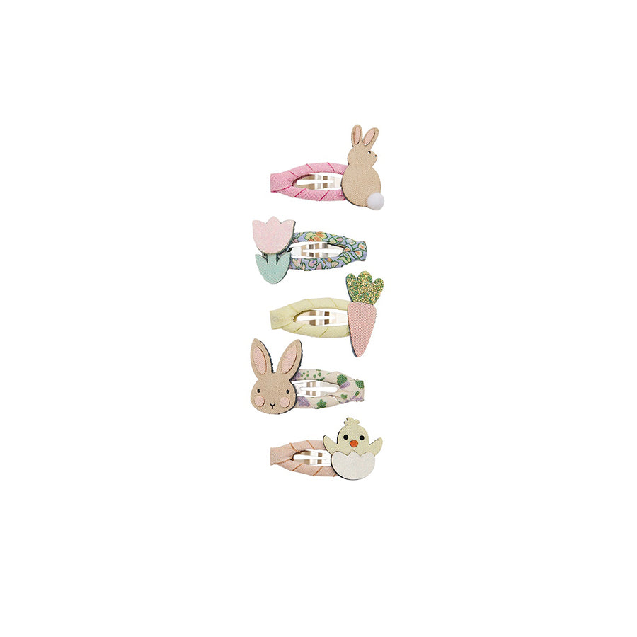Mimi & Lula - Haarspangen "Bunny & Chick", 5er Set