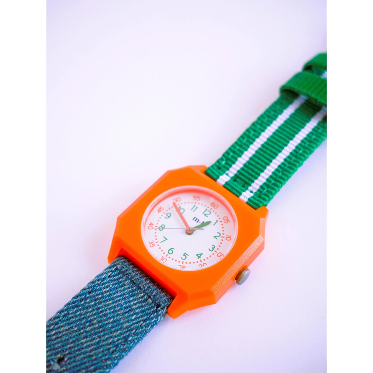 Mini Kyomo - Armbanduhr für Kinder "Denim & Green"