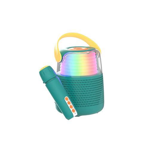 MOB – Karaoke Lautsprecher KS-80 Blue mit Mikrofon, Bluetooth & Licht