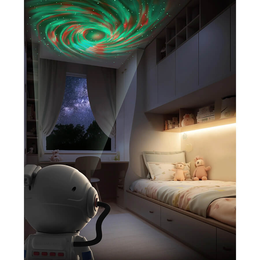 MOB – Stellar Light Milky Way Silver Projektor, Astronaut Nachtlampe