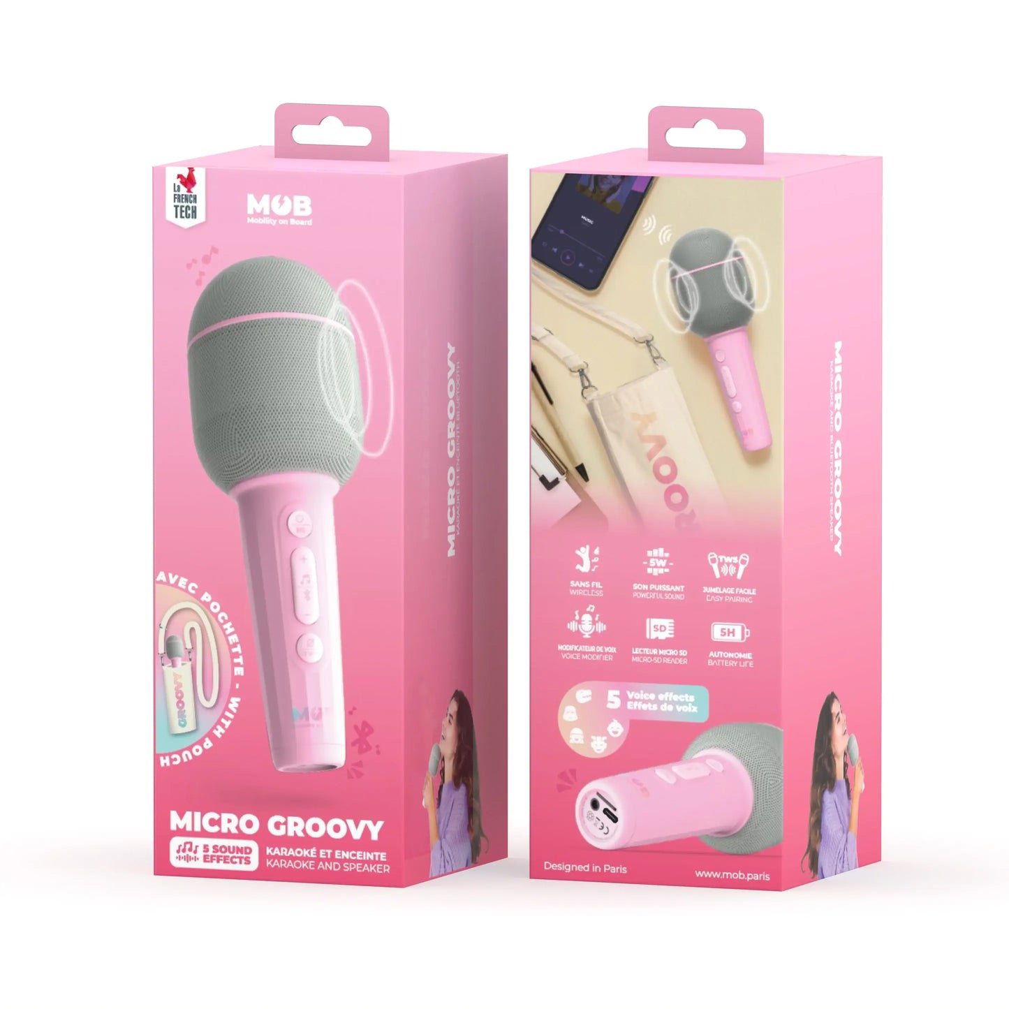Mobility on Board – Karaoke Mikrofon „Micro Groovy Marshmallow“, MOB