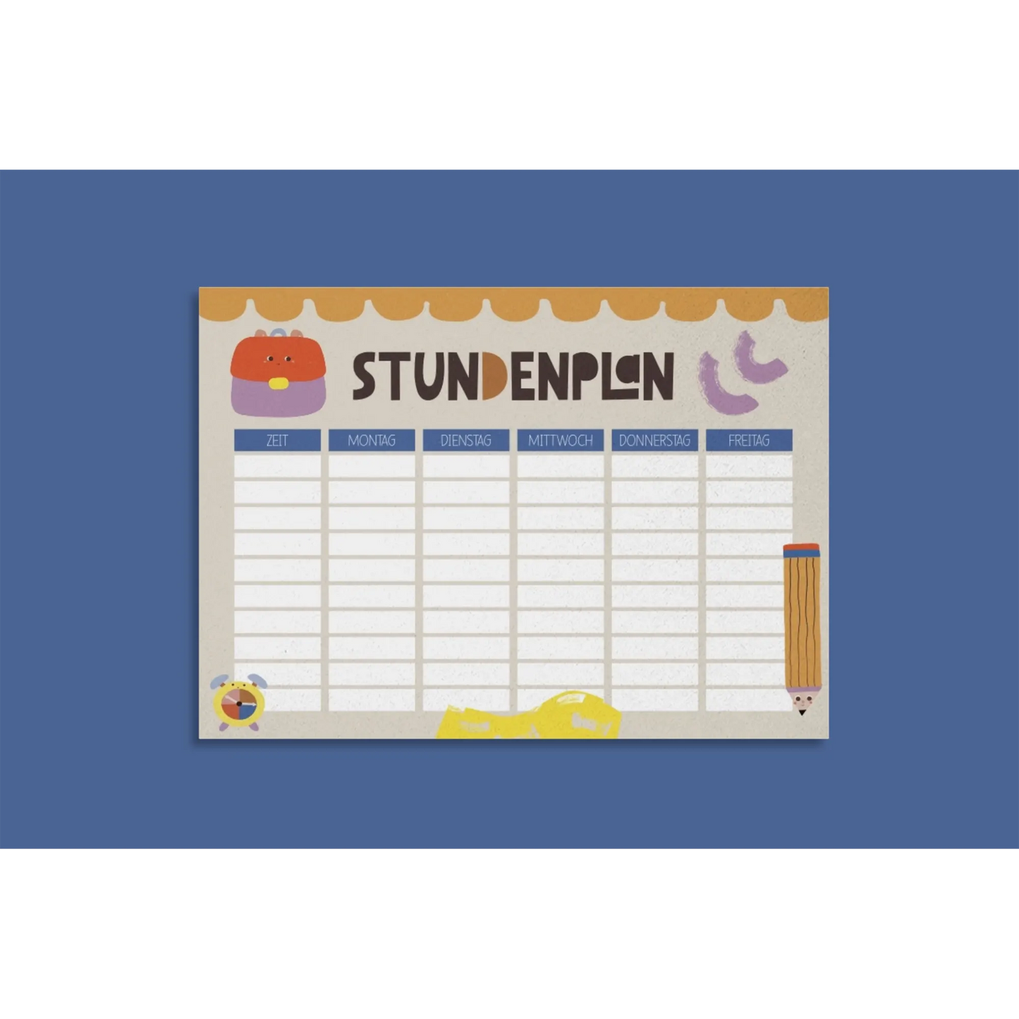 Modern Kids Art – Stundenplan „Too Cool For School“ 
