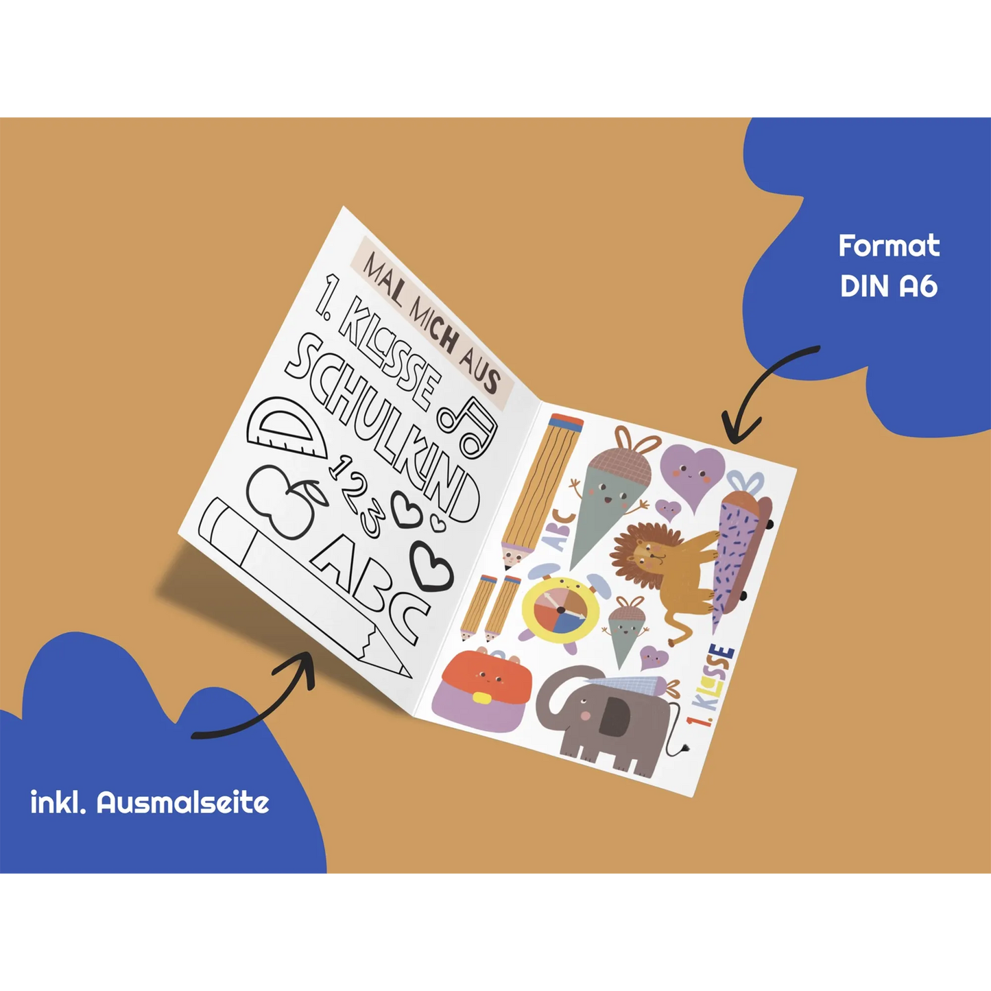 Modern Kids Art – Bügelbilder Set „Schulstart“ zur Einschulung