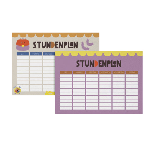 Modern Kids Art – Stundenplan „Too Cool For School“ 