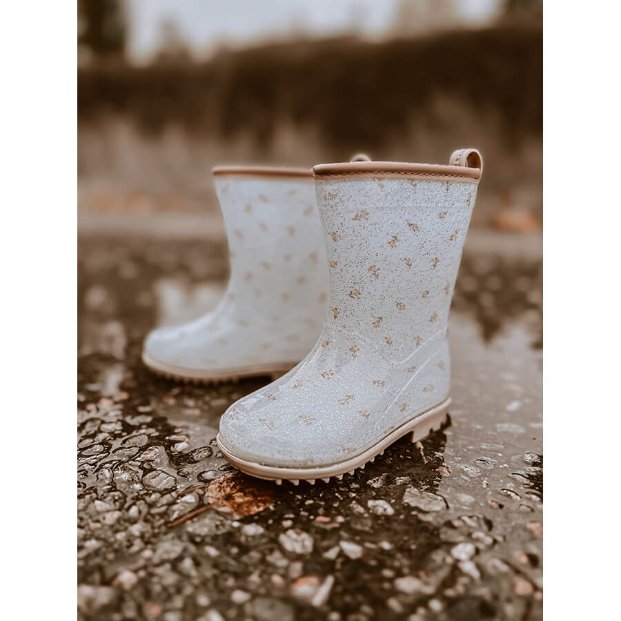 Mrs Ertha - Gummistiefel mit Glitzer "Wellies - Flower Buds"