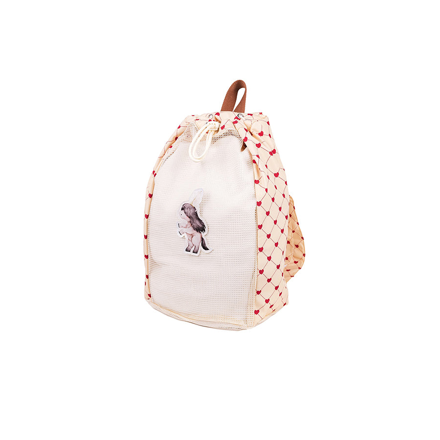 Mrs Ertha – Netzrucksack für Strand & Spielplatz "Lovely Roots"