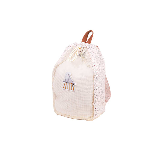 Mrs Ertha – Netzrucksack für Strand & Spielplatz "Unique Dots"